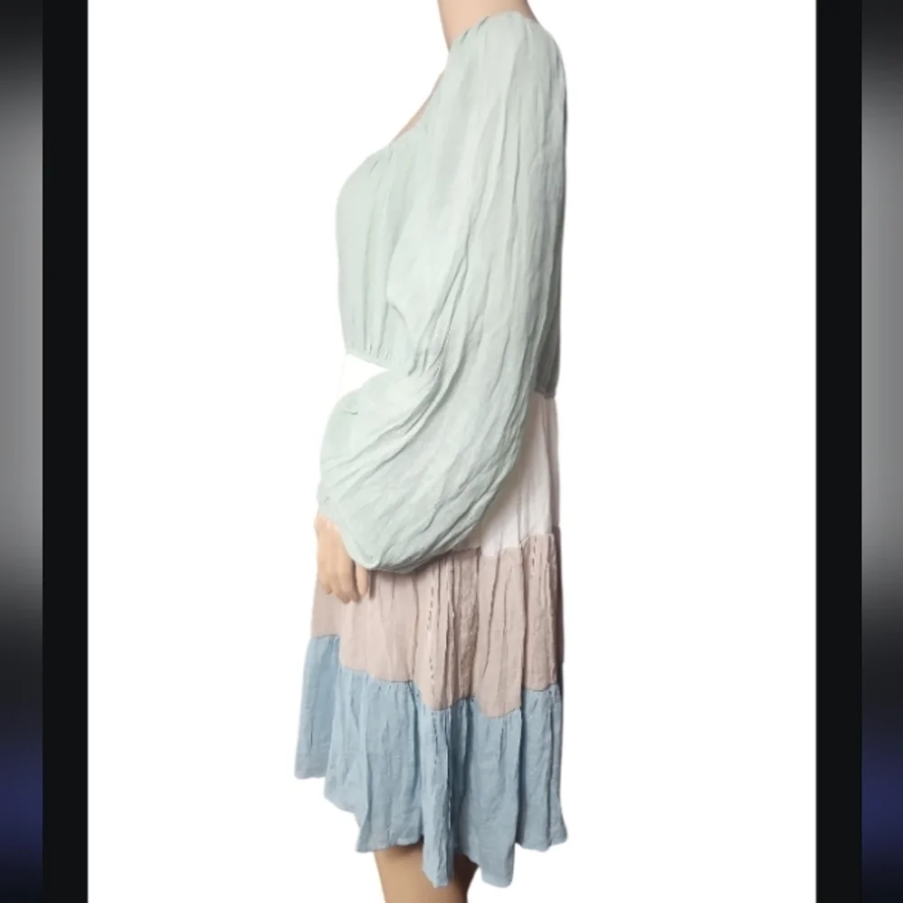 Sweet Wanderer Elegant Color Block Dress 3XL Coastal" Aesthetic - Picture 3 of 8